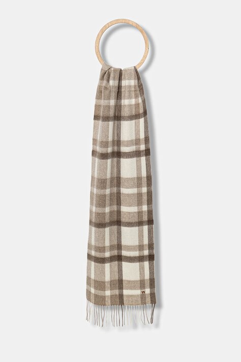 Кашемировый шарф Weekend Max Mara CATONE цвет бежевый узор 2525546015600