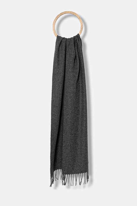 Weekend Max Mara szalik wełniany SCOGLIO damski kolor szary gładki 2525546105600