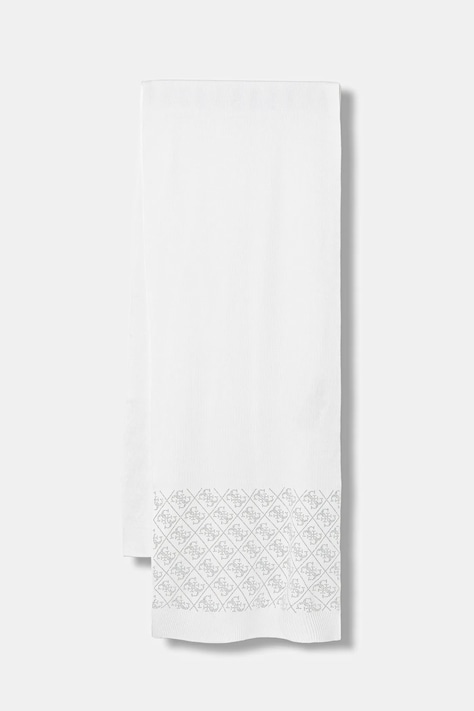 Šal Guess NORA boja: bijela, s aplikacijom, W5BZ21 Z2NQ2