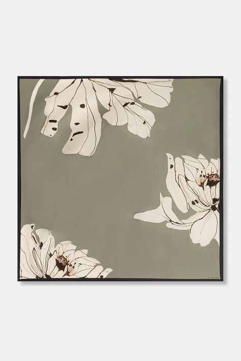 Sisley chusta damska kolor zielony wzorzysta 6TUUW51TF