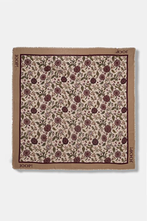 Joop! eșarfă culoarea bej, cu imprimeu, 30048379