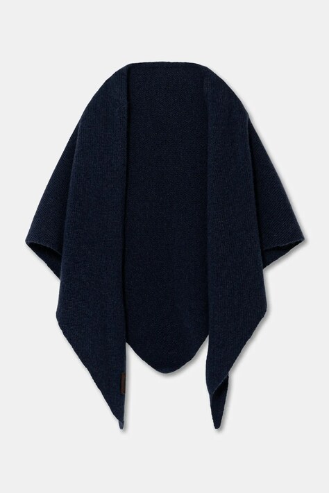 Κασκόλ με προσθήκη μαλλιού Sessun χρώμα: ναυτικό μπλε, 25115005