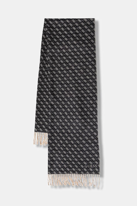 Šála Guess dámská, šedá barva, vzorovaná, AW5423 POL03
