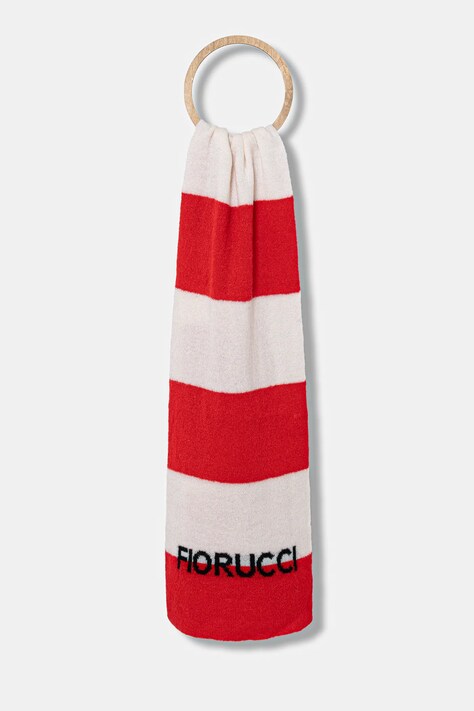 Fiorucci wool scarf Logo Alpaca red color patterned W02FPASC470KN11RD02
