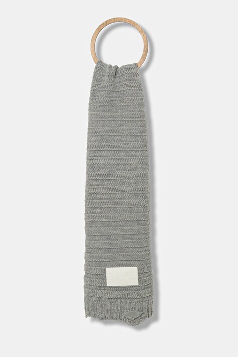 Μάλλινο κασκόλ MM6 Maison Margiela χρώμα: γκρι, S52TE0054.M13040.857M