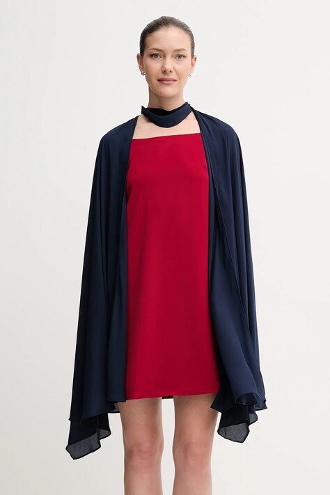Pedro del Hierro szal damski kolor granatowy gładki 4962457