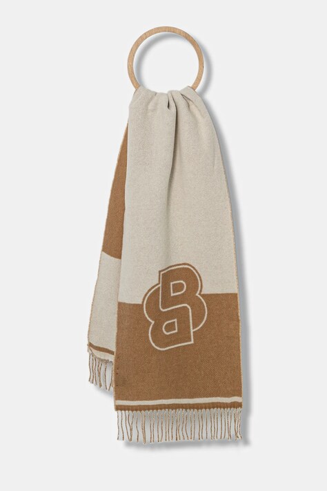 BOSS sciarpa in lana donna colore beige 50533865