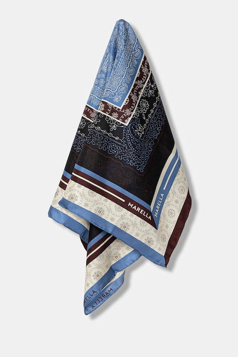 Marella eșarfă de mătase culoarea violet, cu imprimeu, 2523546126200