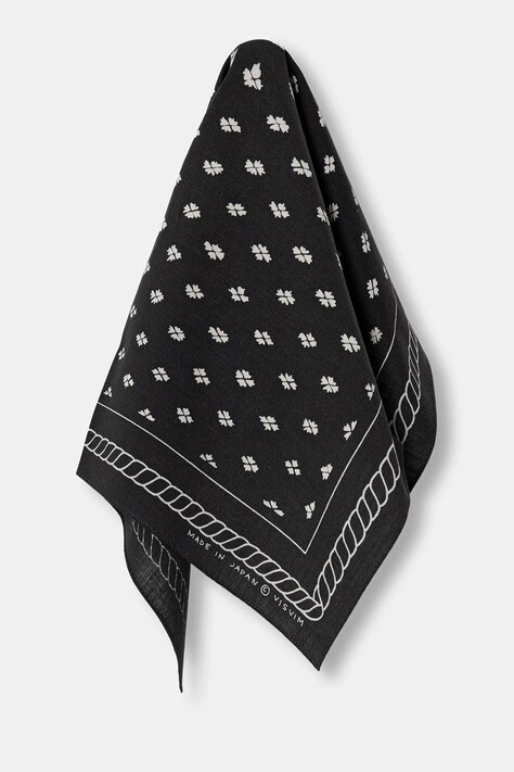 Μαντήλι με μείγμα μεταξιού Visvim bandana c/si chambray χρώμα: μαύρο, 125103003001