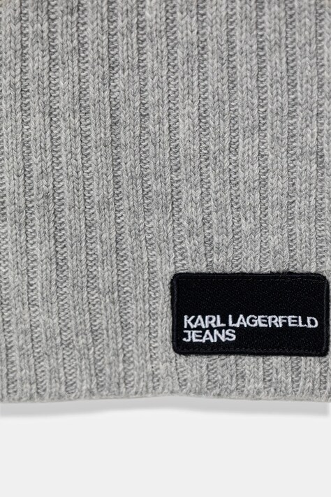 Шарф з домішкою вовни Karl Lagerfeld Jeans — AW25-SAD09A, сірий — фото 3
