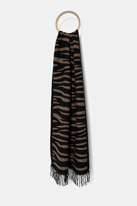 Morgan szalik damski kolor brązowy wzorzysty 5ZEBRA
