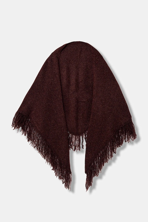 Pedro del Hierro szalik z domieszką wełny damski kolor bordowy melanżowy 4962471