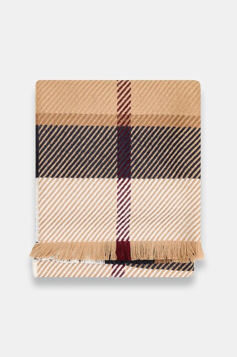 Barbour szalik damski kolor brązowy wzorzysty LSC0308