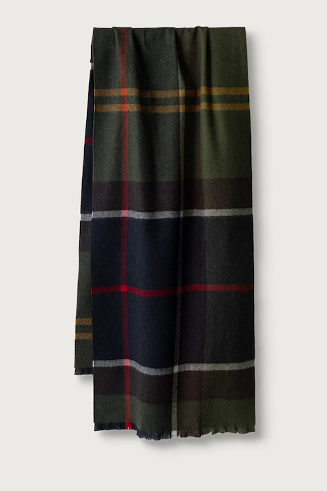 Barbour Szalik damski wełniany Rosefield zielony LSC0354