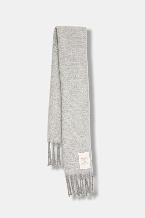 Barbour szalik damski kolor szary gładki LSC0458