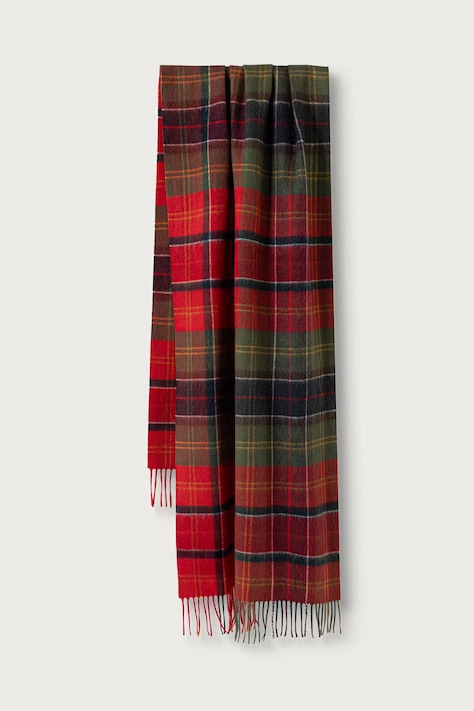 Barbour шал дамски от вълна червен LSC0477