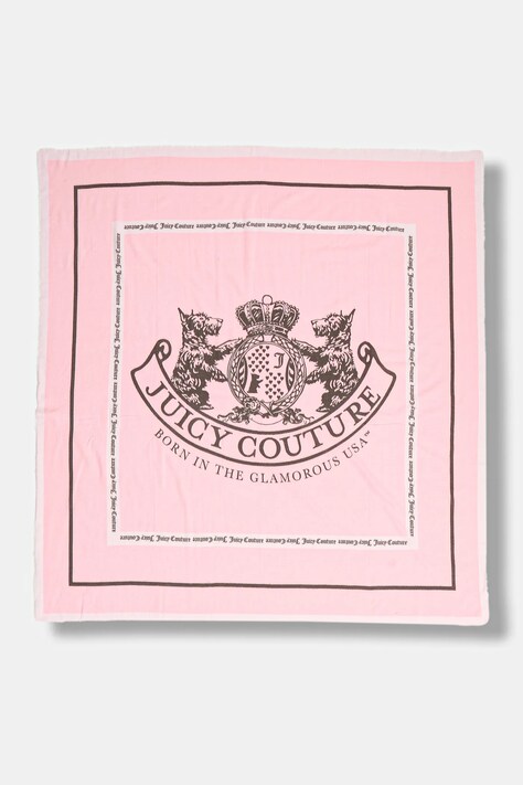 Juicy Couture eșarfă Pashmina culoarea roz, cu imprimeu, AIJFO8612WPO