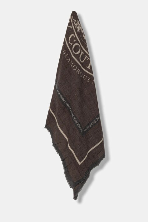 Хустка Juicy Couture Pashmina колір коричневий візерунок AIJFO8612WPO
