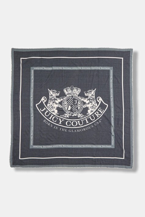 Juicy Couture eșarfă Pashmina culoarea negru, cu imprimeu, AIJFO8612WPO