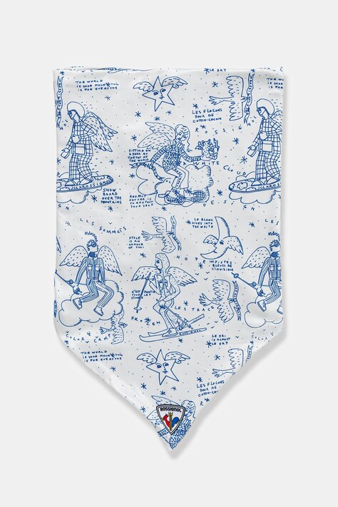 Rossignol komin JCC damski kolor niebieski z nadrukiem RLOWH09