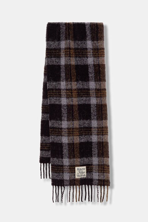 Šal s dodatkom vune United Colors of Benetton boja: bordo, 62QJDU027