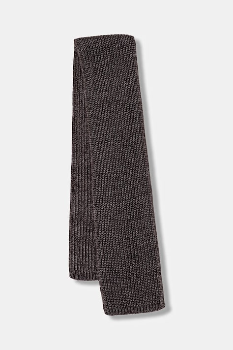 Šál s prímesou vlny Sisley tmavomodrá farba, vzorovaný, 1H5BLU00Z