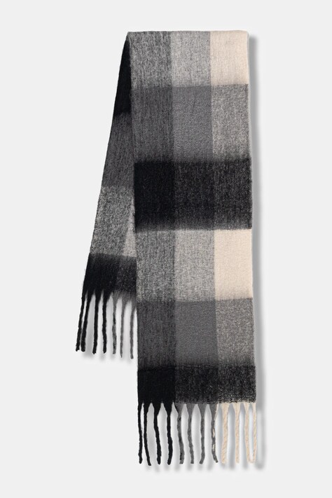 Sisley fular culoarea gri, cu imprimeu, 6P1AWU02C