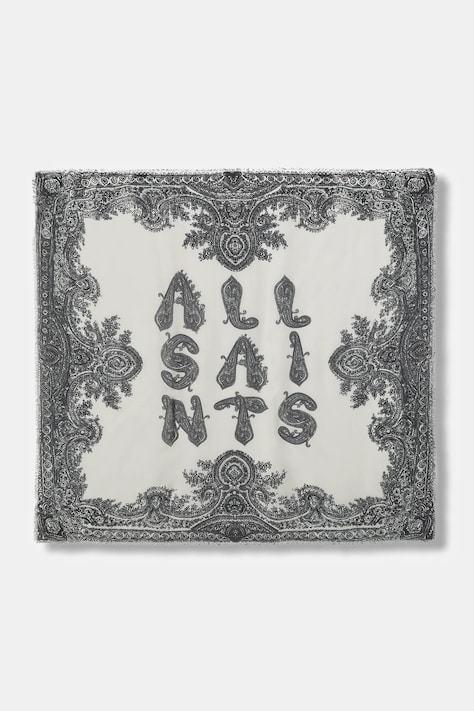 AllSaints chusta damska kolor beżowy wzorzysta 29ASWC531510