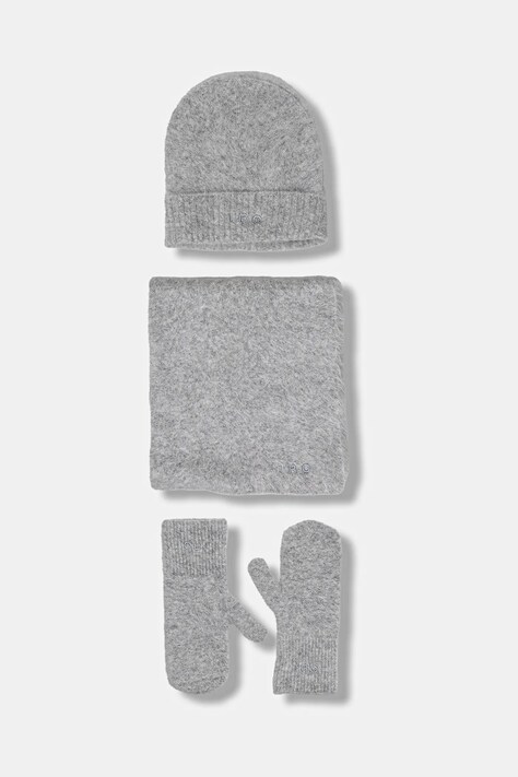 IRO czapka, szalik i rękawiczki 3-pack kolor szary