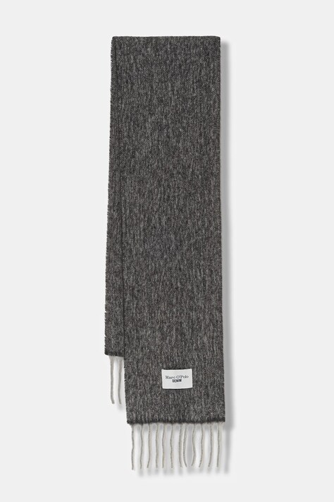 Marc O'Polo szalik z dodatkiem wełny damski kolor szary melanżowy 5000007554