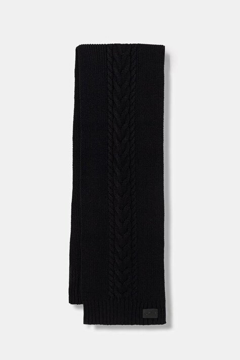 Dkny szalik damski kolor czarny gładki D5KS1627