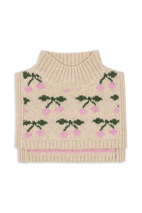 Παιδικό κολλάρο λαιμού Konges Sløjd BELOU NECKWARMER χρώμα: μπεζ, KS103714