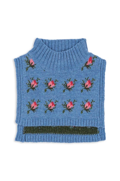Konges Sløjd komin dziecięcy BELOU NECKWARMER kolor niebieski gładki KS103714