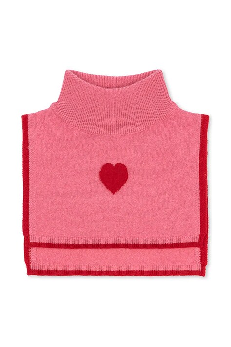 Konges Sløjd komin wełniany dziecięcy COLLETTE NECKWARMER kolor różowy KS103461