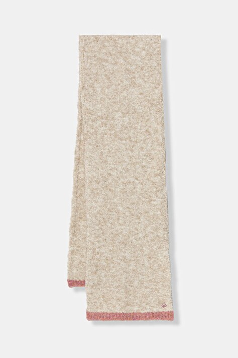 Παιδικό κασκόλ από μείγμα μαλλιού United Colors of Benetton χρώμα: μπεζ, 67NDCU010