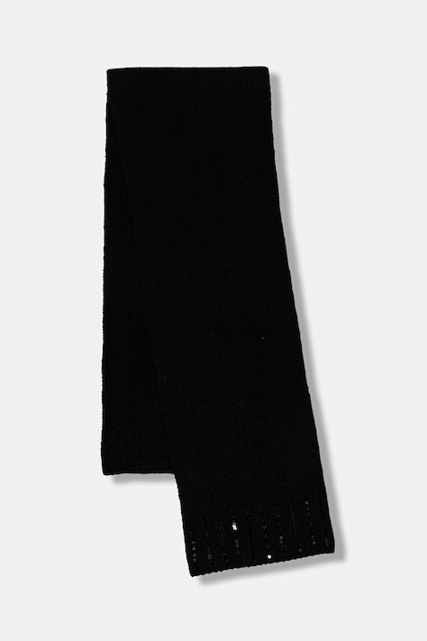 United Colors of Benetton szalik dziecięcy kolor czarny gładki 65W8CU011