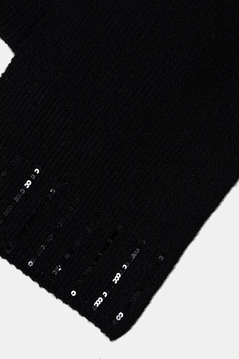 United Colors of Benetton szalik dziecięcy kolor czarny gładki 65W8CU011