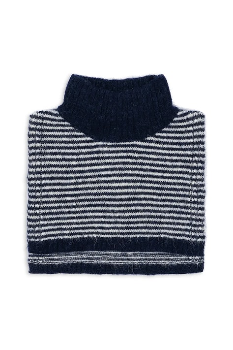 Dětská kukla s přídavkem alpakové vlny Konges Sløjd BERLE NECKWARMER tmavomodrá barva, KS103719