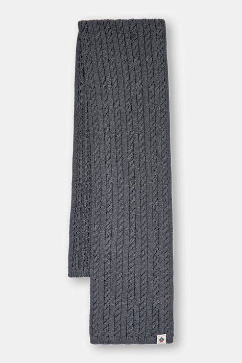 Bally szalik wełniany męski kolor szary melanżowy MSC03G