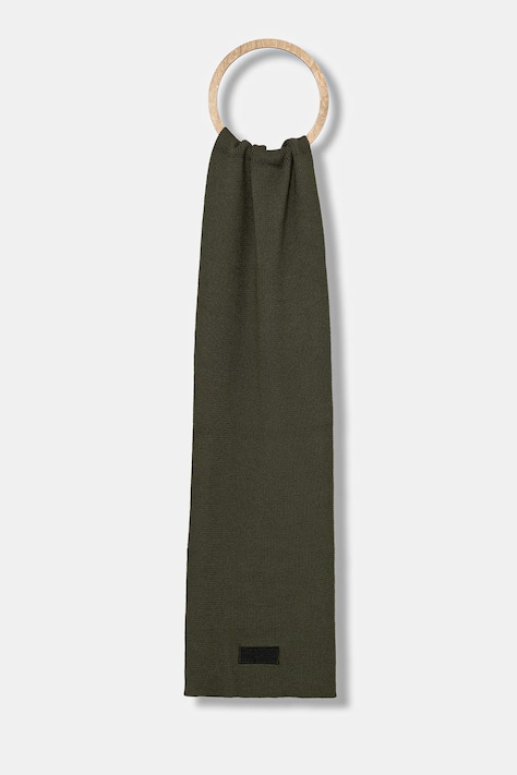 Tommy Jeans eșarfă din bumbac culoarea verde, uni, AM0AM13685