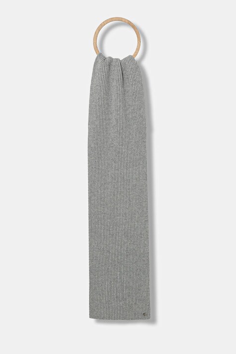 Calvin Klein szalik z wełną męski kolor szary gładki LV04D8056G