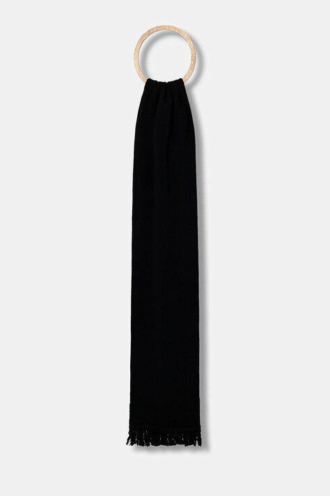 MM6 Maison Margiela szalik z wełną męski kolor czarny gładki SH2TE0004.M13168.900S