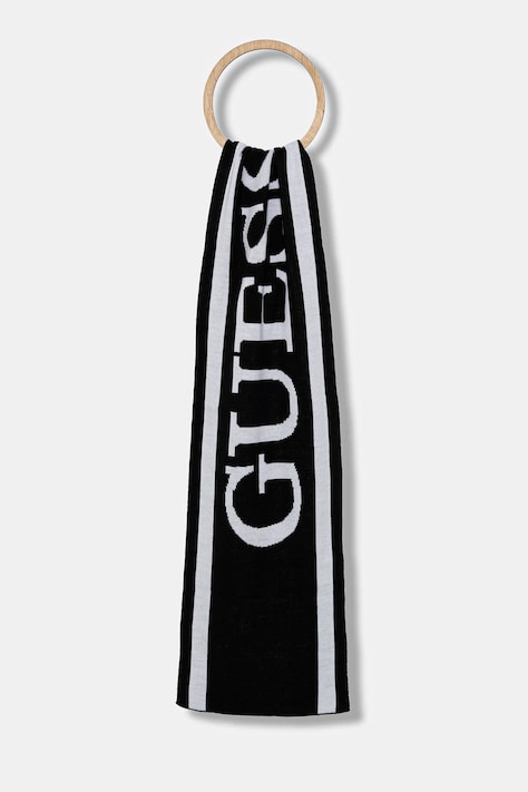 Guess Jeans szalik męski kolor czarny wzorzysty M5BZ40 Z1222