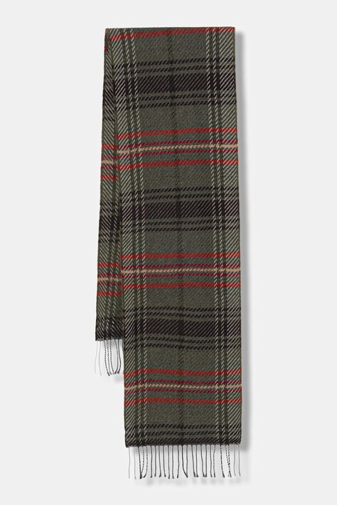 United Colors of Benetton szalik z domieszką wełny męski kolor zielony wzorzysty 6E9FUU00Y