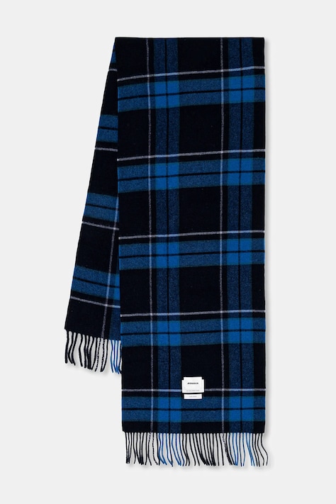 Ader Error szalik wełniany MUFFLER męski kolor niebieski wzorzysty BN01FWAC0401BK