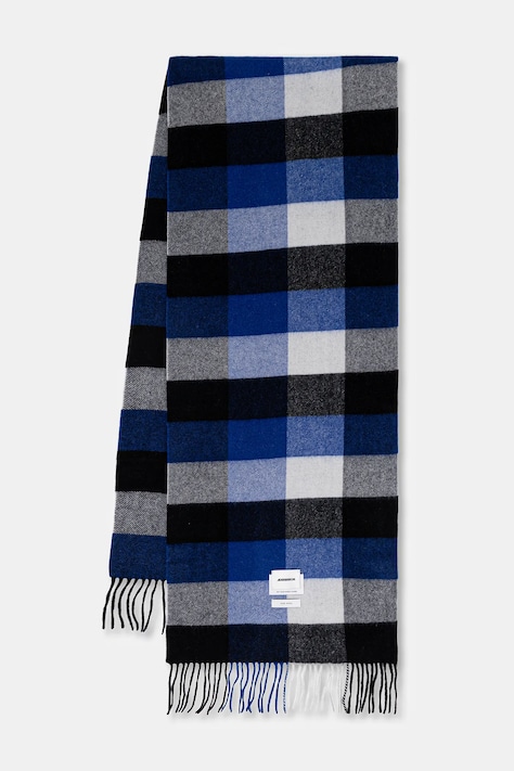 Ader Error szalik wełniany MUFFLER męski kolor niebieski wzorzysty BO01FWAC0403BL