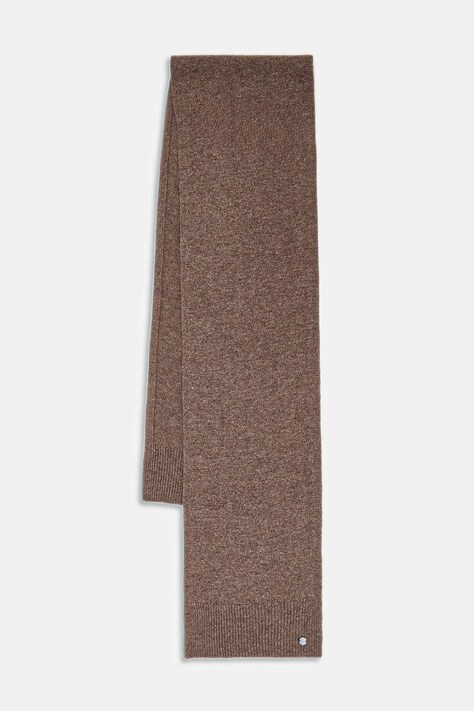 Šal s dodatkom vune Sisley boja: bež, bez uzorka, 1UVLSU00H