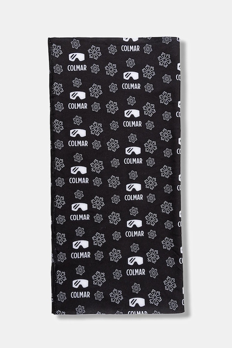 Colmar fular împletit culoarea negru, cu imprimeu, 5219.9ZT