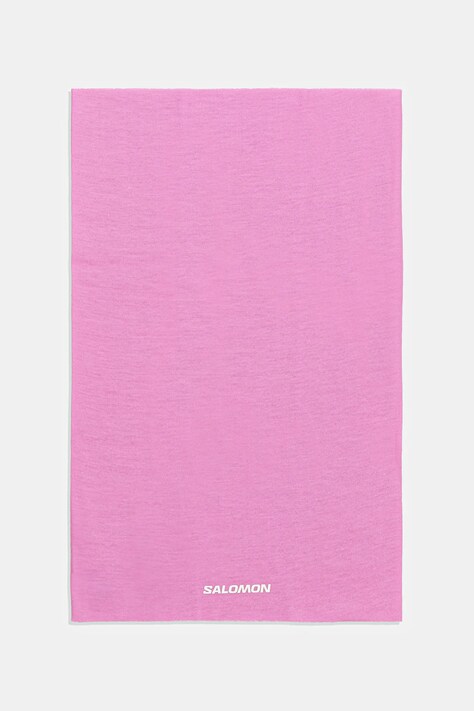 Salomon fular impletit culoarea violet, neted, LC2634600