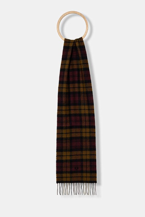 Fred Perry sciarpa in lana colore granata C8137